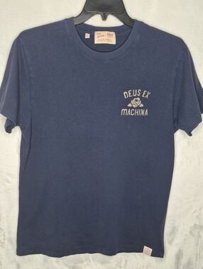 Deus Ex Machina Tokyo Japan Graphic Tee Blue Size Large